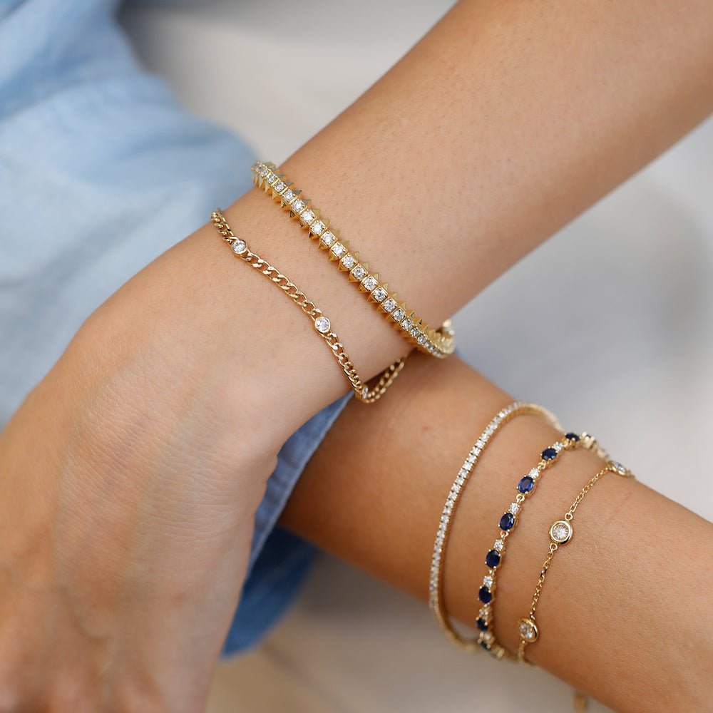 Diamond Spike Tennis Bracelet