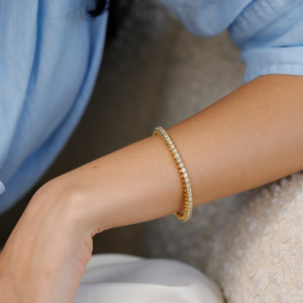 Diamond Spike Tennis Bracelet