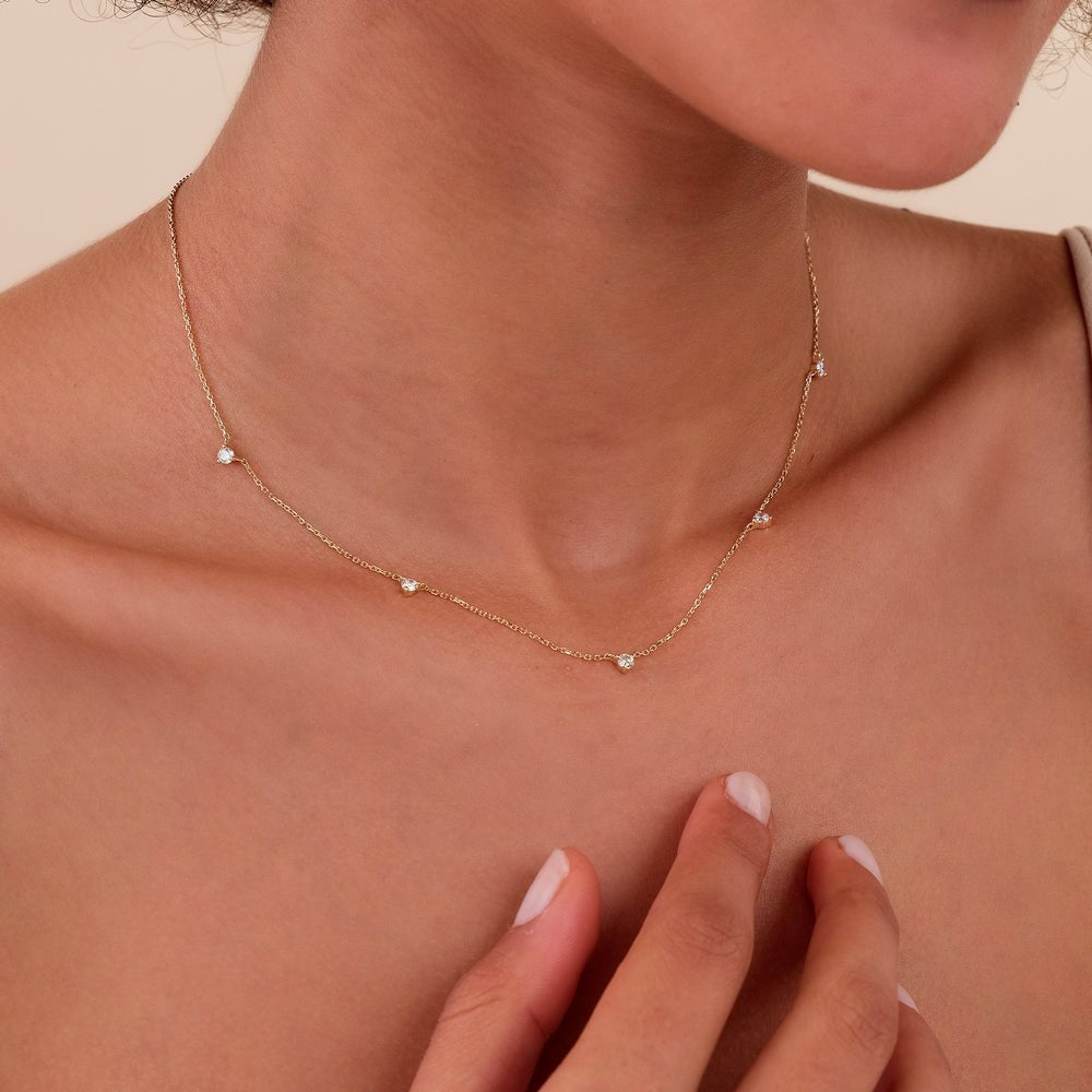 Diamond Station Necklace