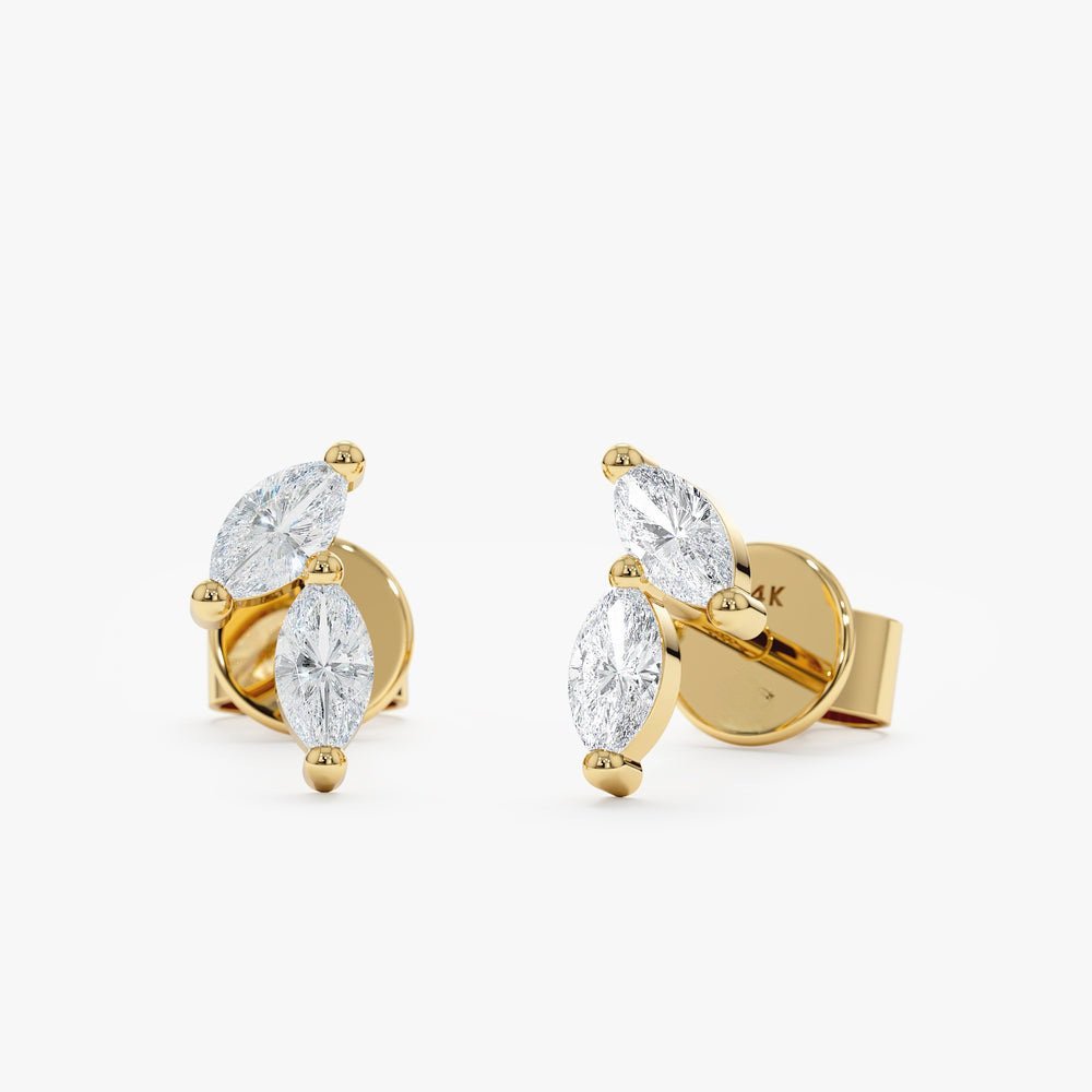 Double Marquise Natural Diamond Studs