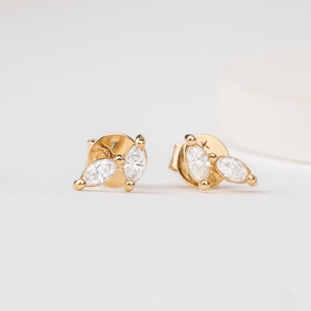 Double Marquise Natural Diamond Studs