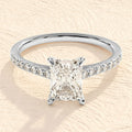Elongated Emerald Cut 4ct Lab Grown Diamond Engagement Ring