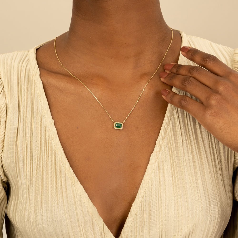 Emerald Diamond Necklace