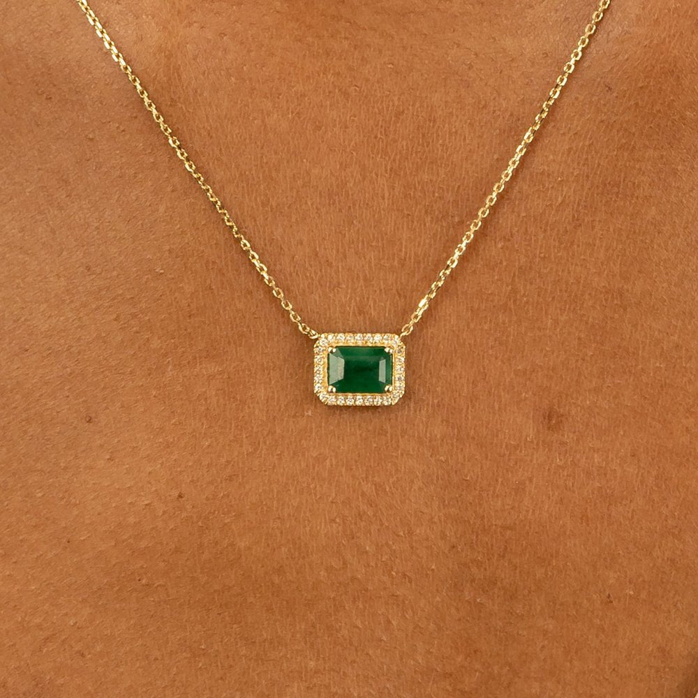 Emerald Diamond Necklace