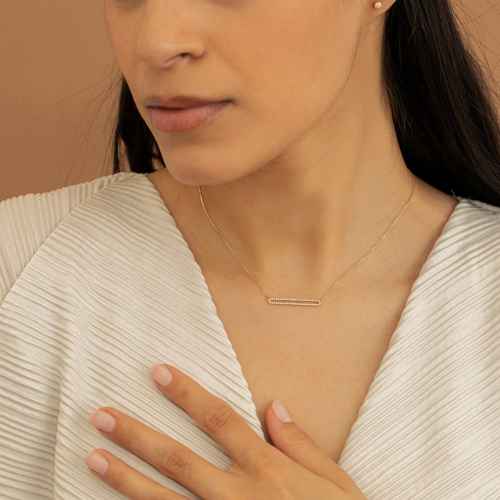 Eternity Natural Diamond Bar Necklace
