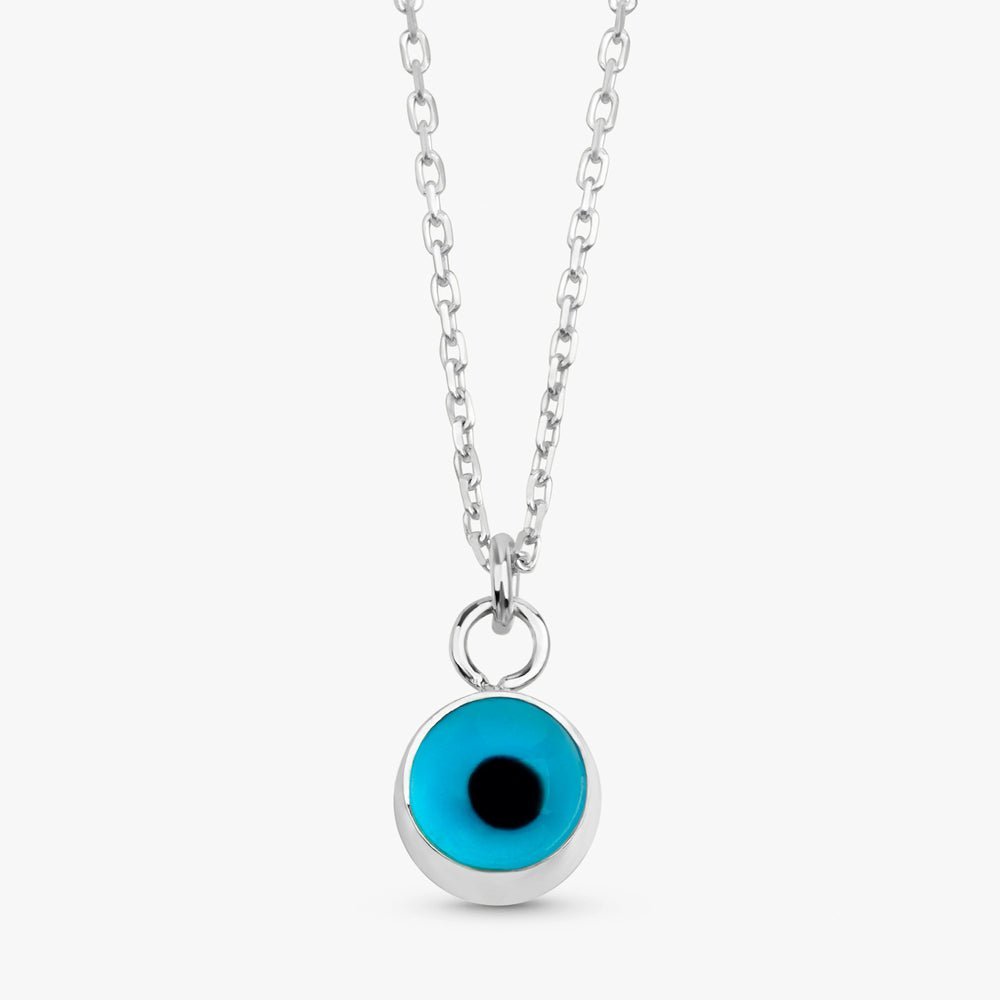 Evil Eye Glass Charm Necklace