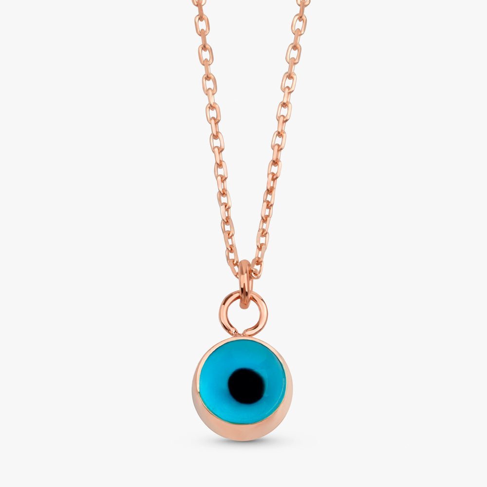 Evil Eye Glass Charm Necklace