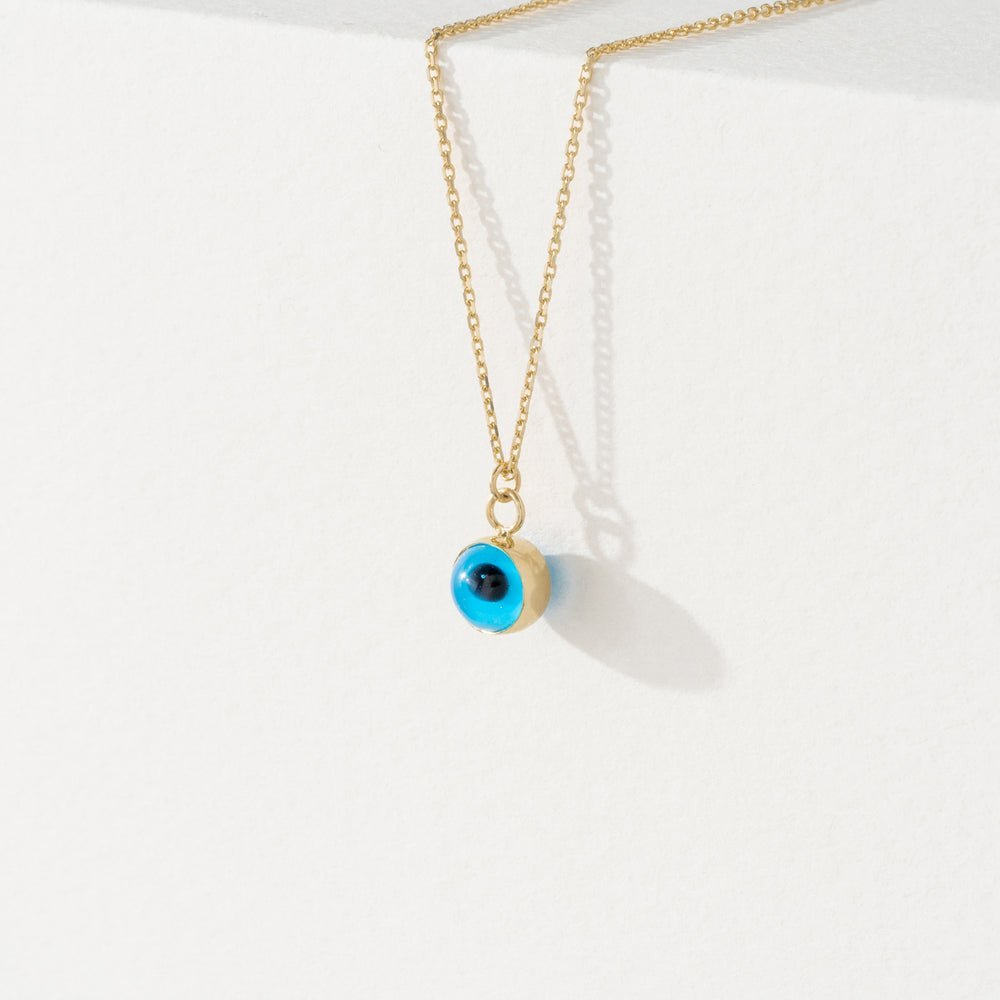 Evil Eye Glass Charm Necklace