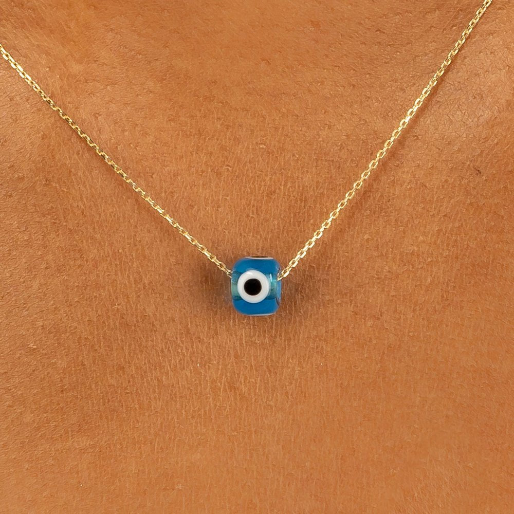 Evil Eye Glass Pendant Necklace