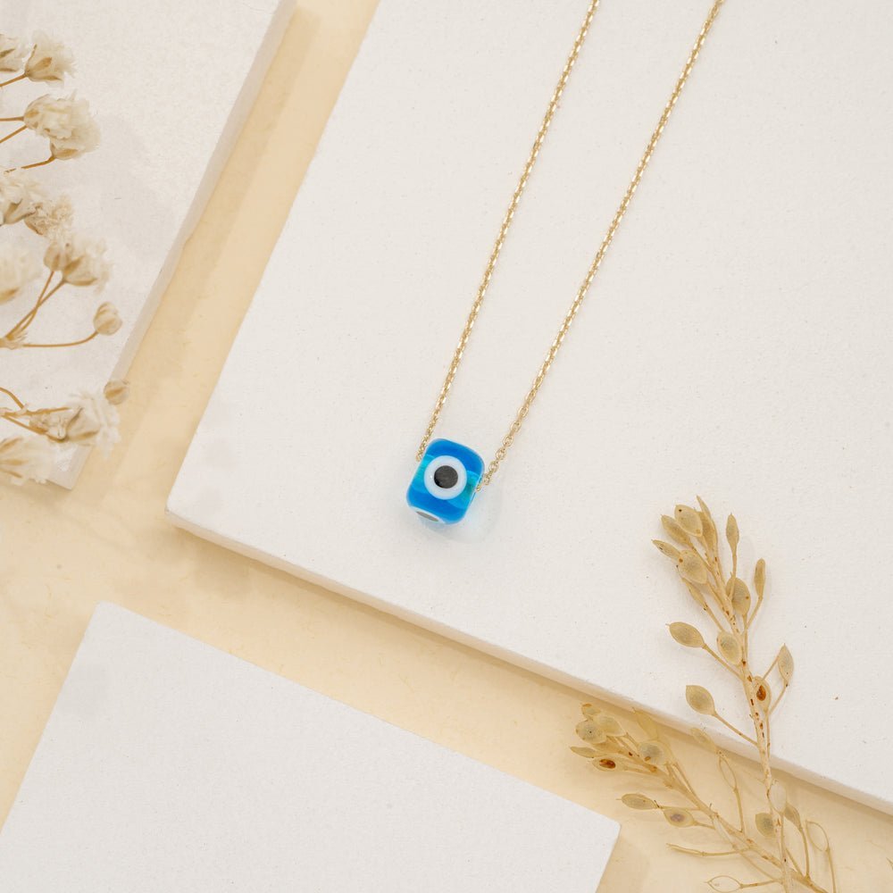Evil Eye Glass Pendant Necklace
