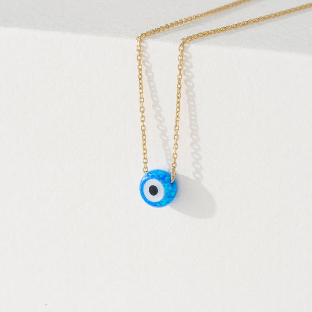 Evil Eye Opal Necklace