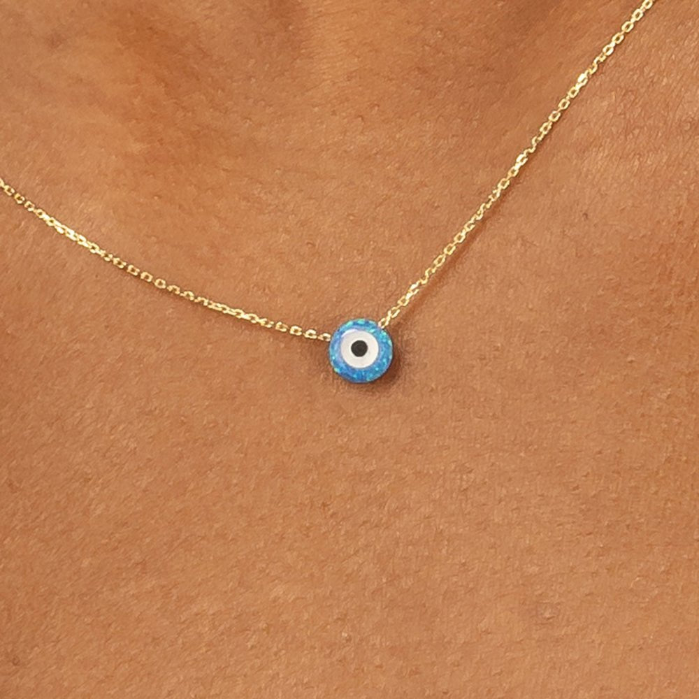 Evil Eye Opal Necklace