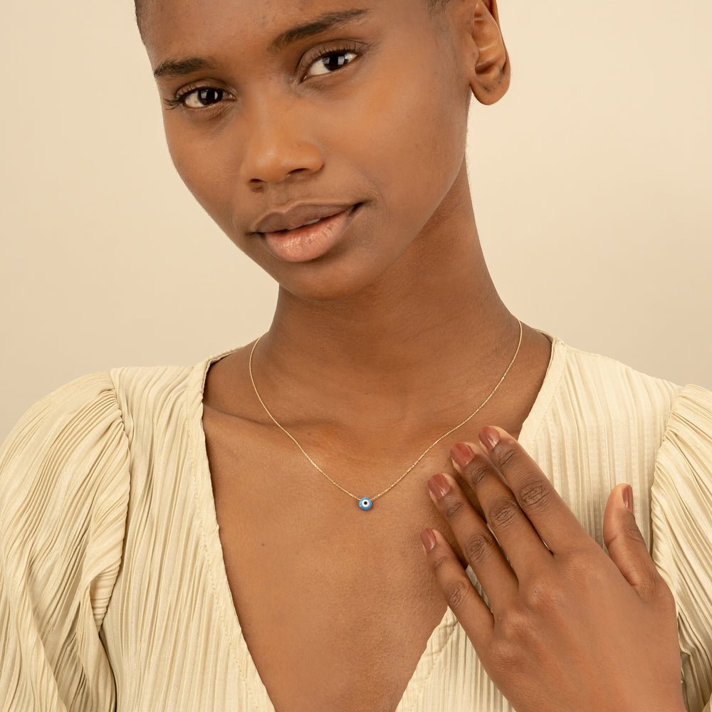 Evil Eye Opal Necklace