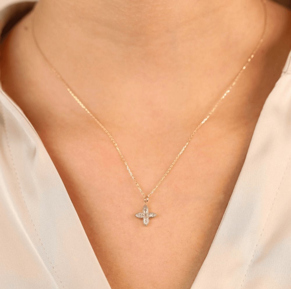 Four Leaf Clover Diamond Necklace