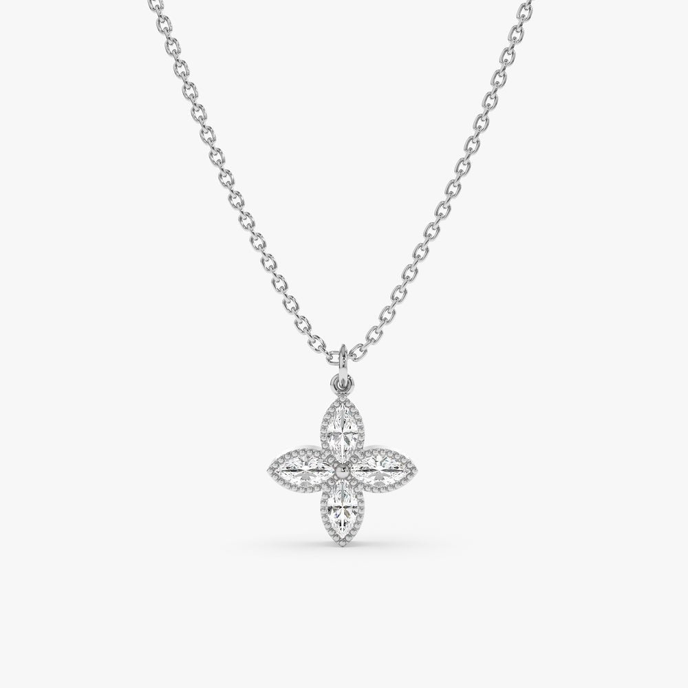 Four Leaf Clover Diamond Necklace