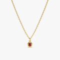 Garnet Charm Necklace