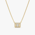 Geometric Baguette Diamond Necklace