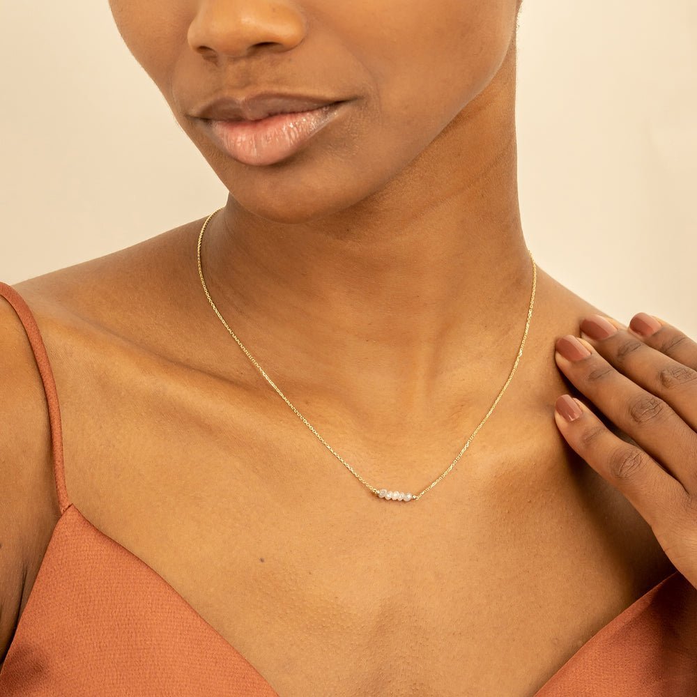 Grey Diamond Station Necklace