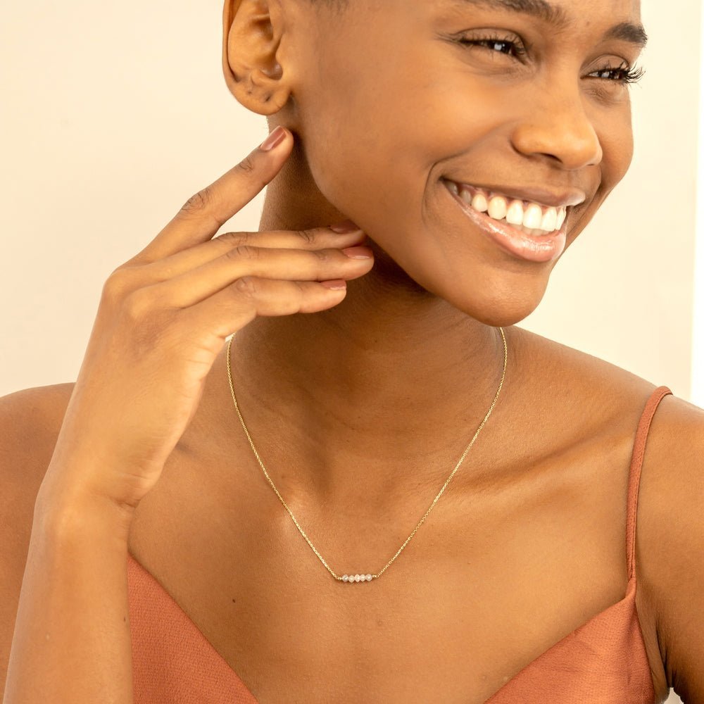 Grey Diamond Station Necklace