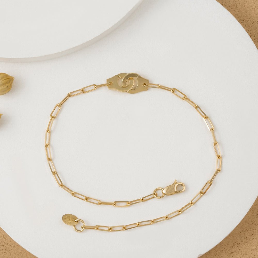 Handcuff Paperclip Chain Bracelet