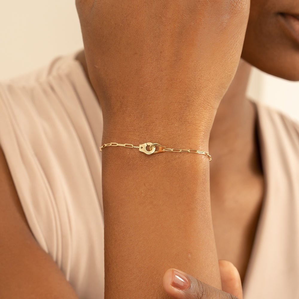 Handcuff Paperclip Chain Bracelet