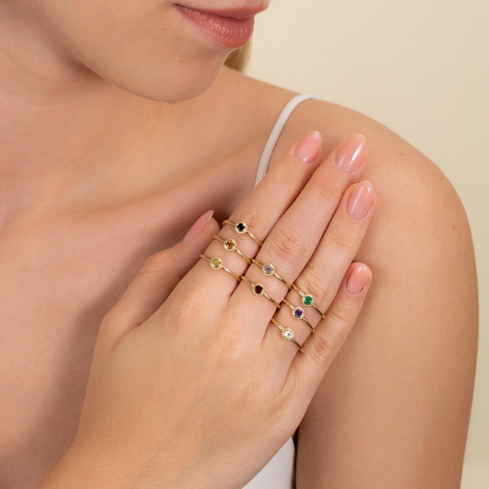 Handmade Natural Labradorite Art Deco Ring
