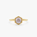 Hexagon Labradorite Ring