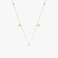 Initials & Diamonds Station Necklace