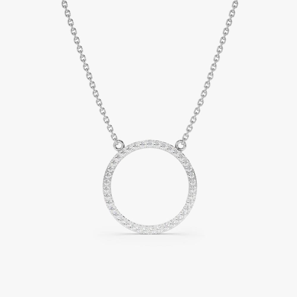 Large Circle Of Life Diamond Necklace
