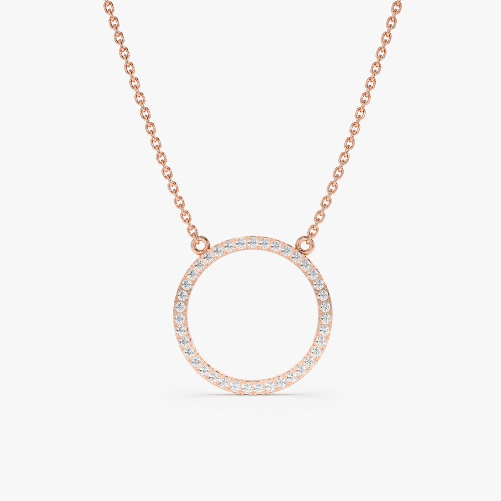 Large Circle Of Life Diamond Necklace
