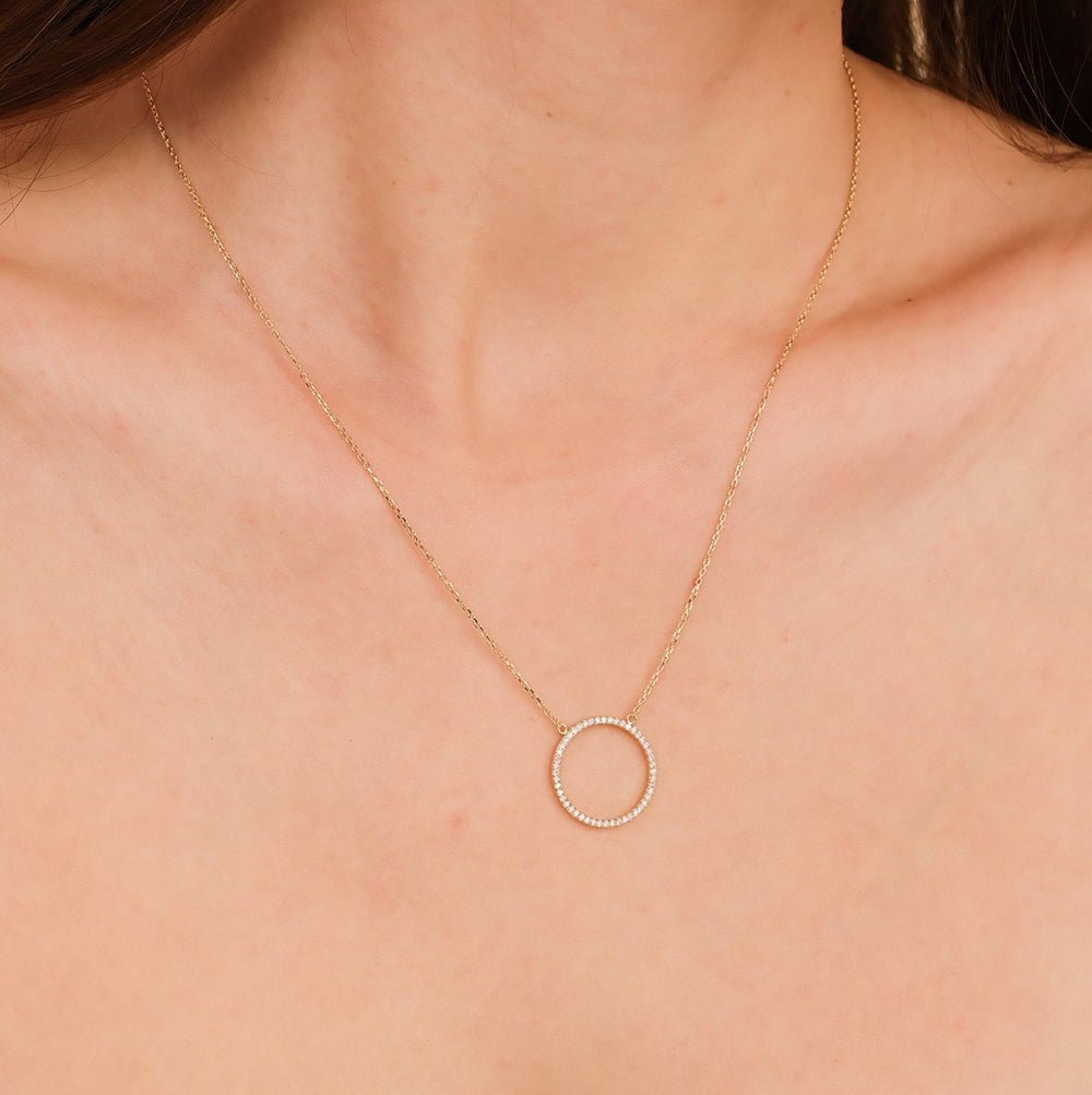 Large Circle Of Life Diamond Necklace