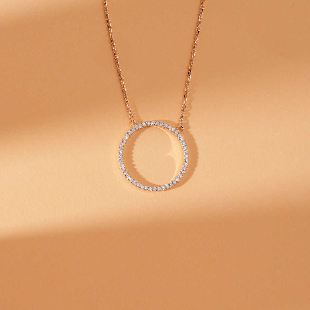 Large Circle Of Life Diamond Necklace