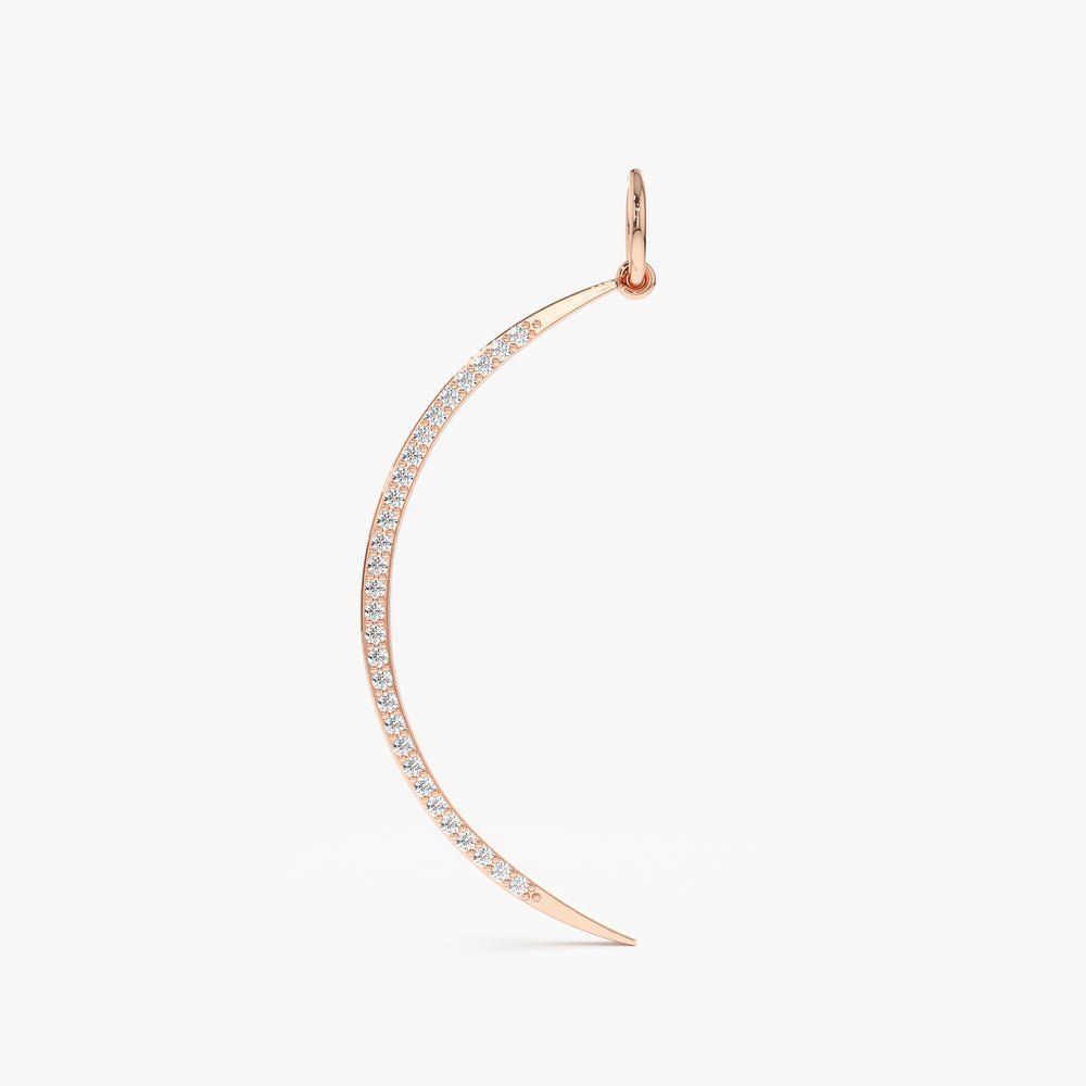 Large Diamond Crescent Charm