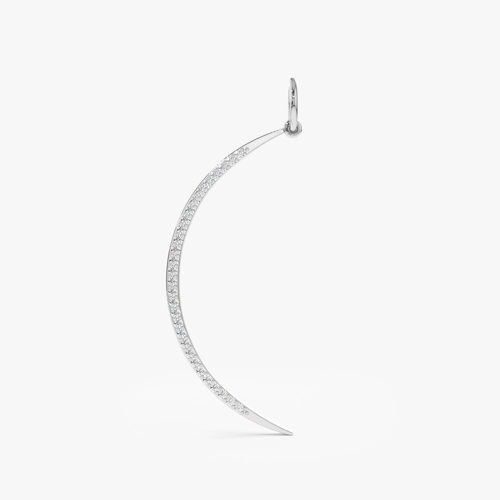Large Diamond Crescent Charm