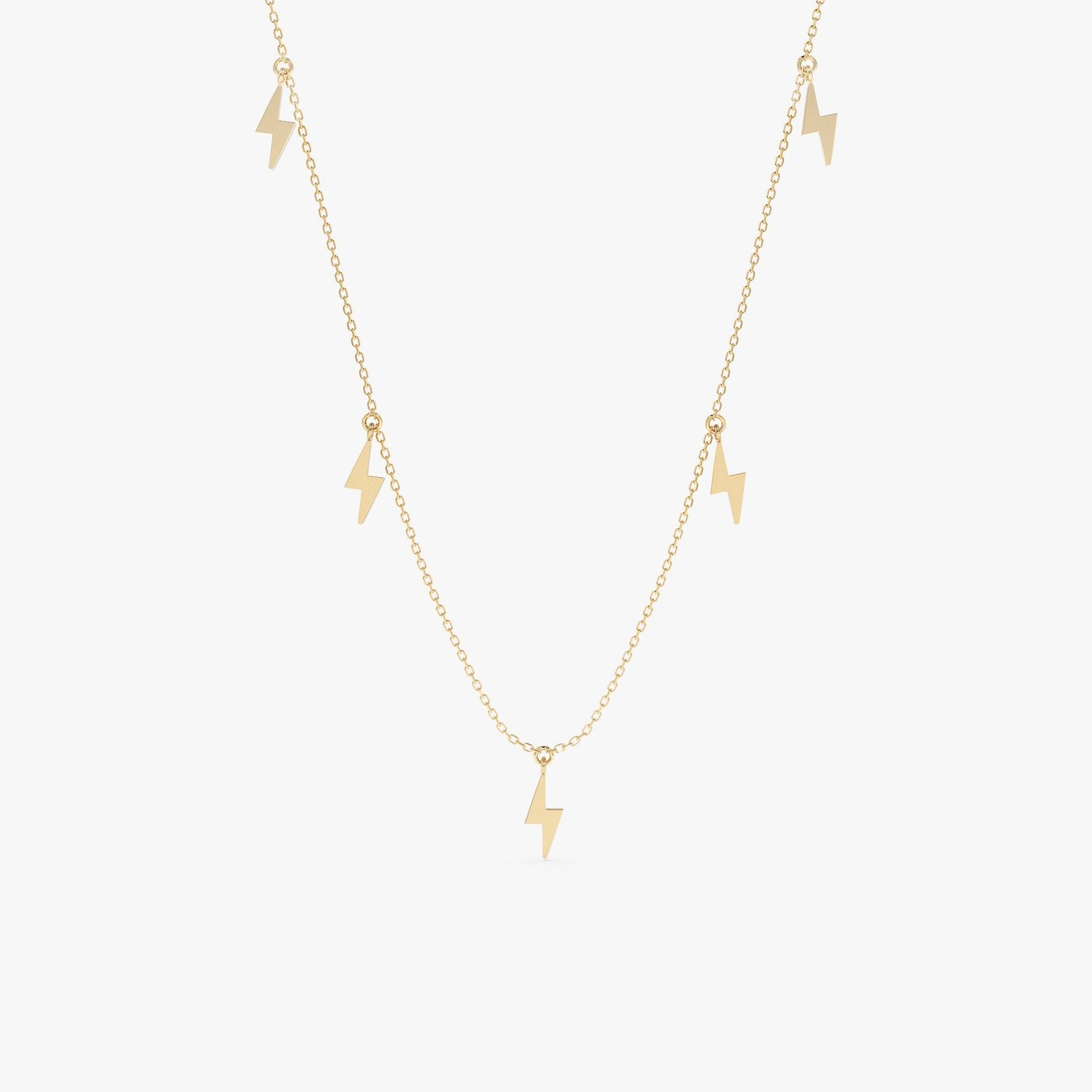 Lightning Bolt Drop Necklace