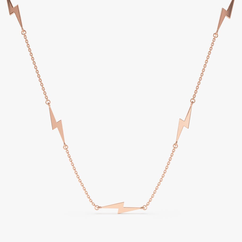 Lightning Bolt Station Necklace