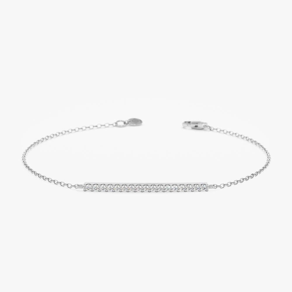 Long Diamond Bar Bracelet