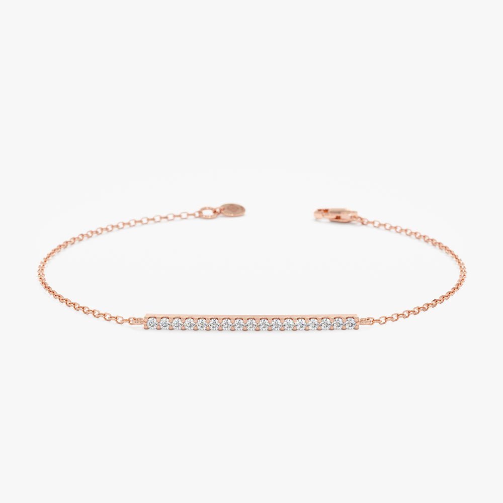 Long Diamond Bar Bracelet