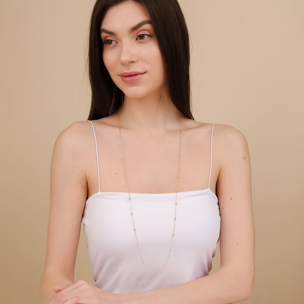 Long Diamond By The Yard Necklace