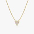 Long Diamond Heart Necklace