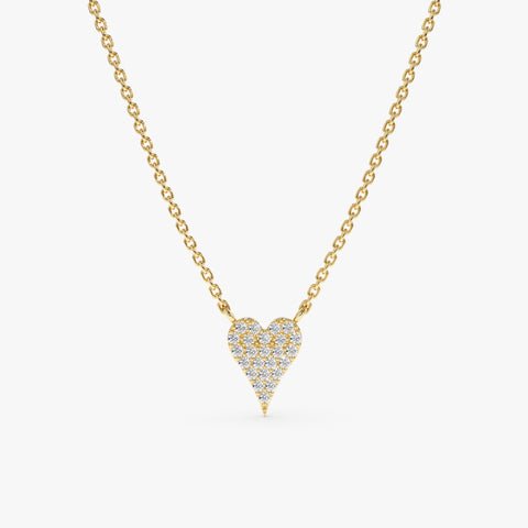 Long Diamond Heart Necklace