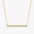 Long Natural Diamond Bar Necklace