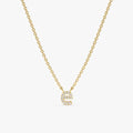 Lowercase Diamond Initial Necklace