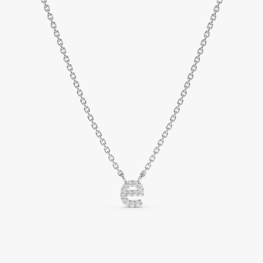 Lowercase Diamond Initial Necklace