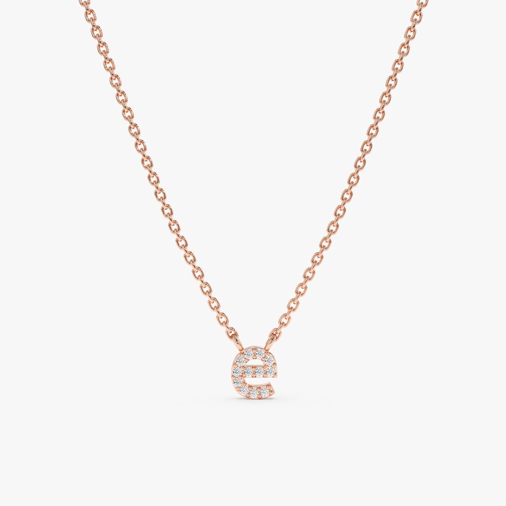 Lowercase Diamond Initial Necklace