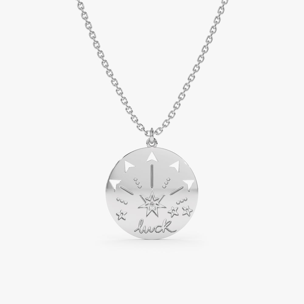 Lucky Star Diamond Coin Necklace