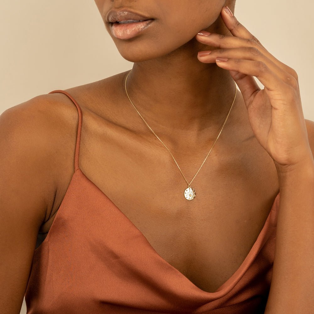 Lucky Star Diamond Coin Necklace