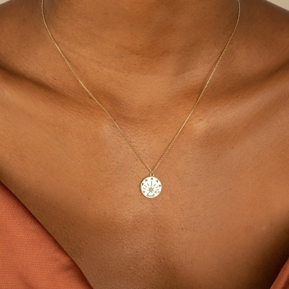 Lucky Star Diamond Coin Necklace