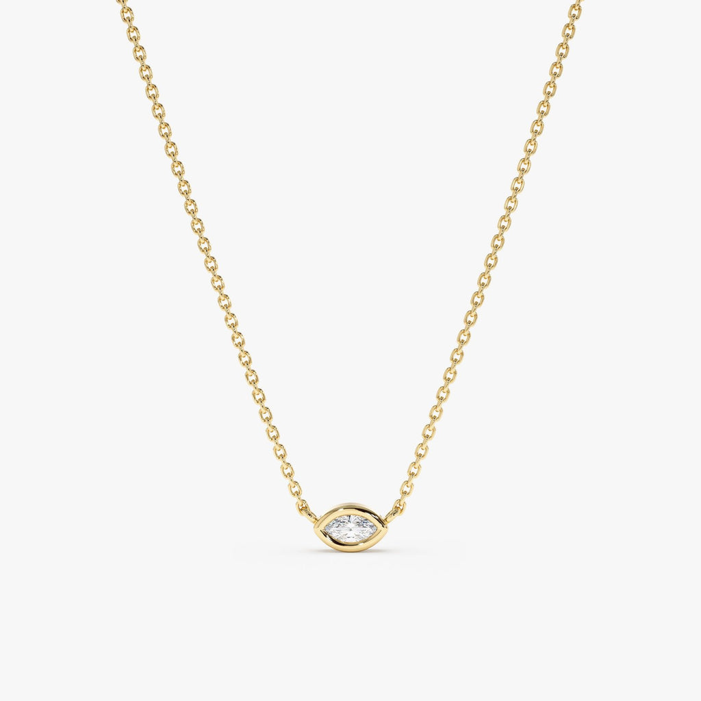 Marquise Diamond Eye Necklace