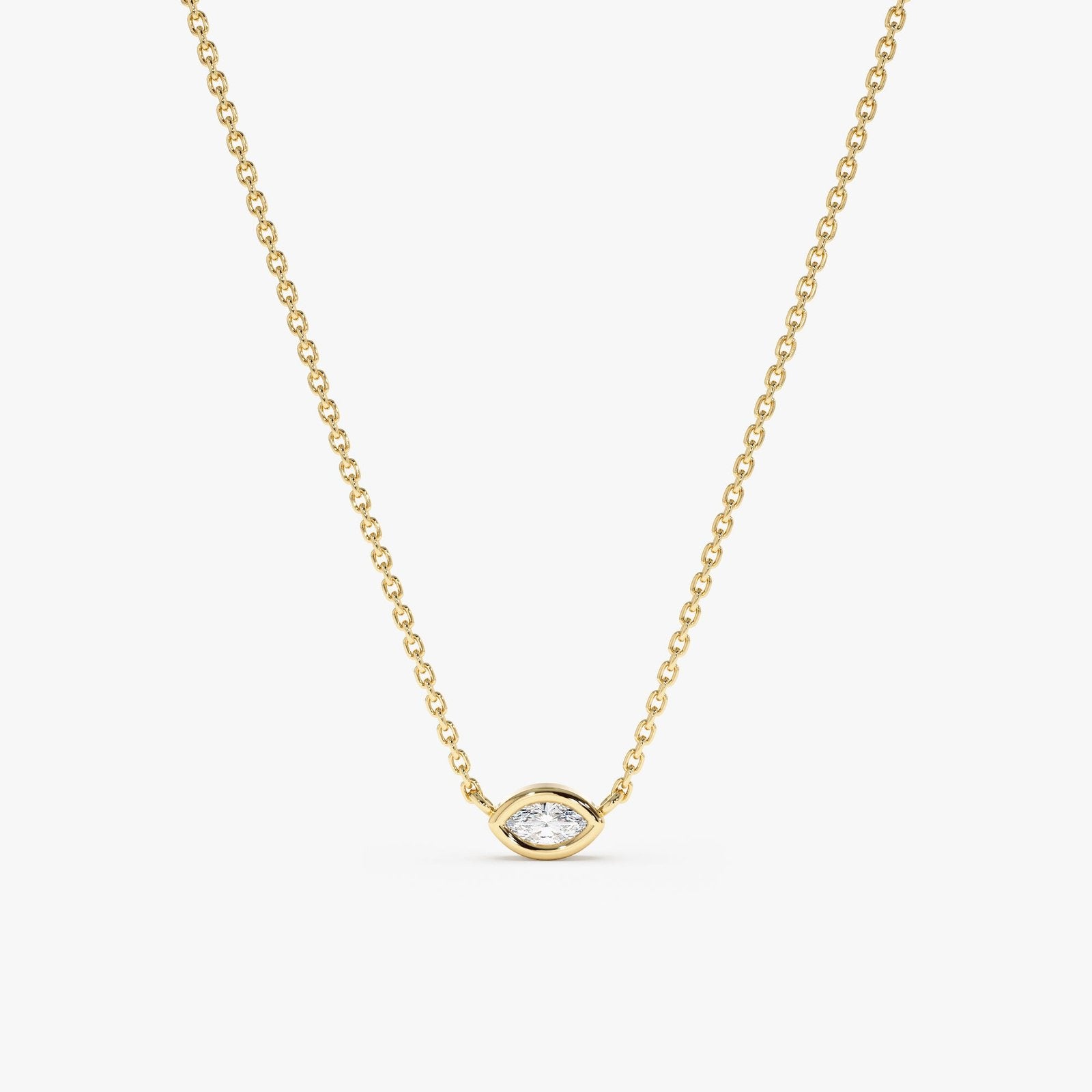 Marquise Diamond Eye Necklace